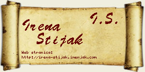 Irena Stijak vizit kartica